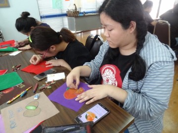 อาสาสร้างสื่อการเรียนรู้บนผืนผ้า27 ต.ค. 2561 Volunteer to Create Learning Material– in Thailand Oct 27, 18